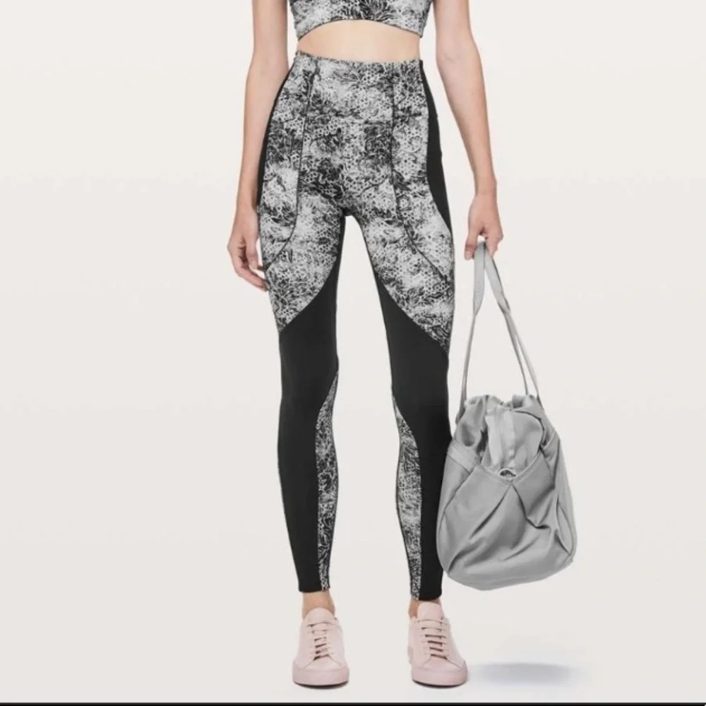 Lululemon Sweat & Repeat Tight High Rise Floral Serigraph Starlight Legging - Picture 2 of 7